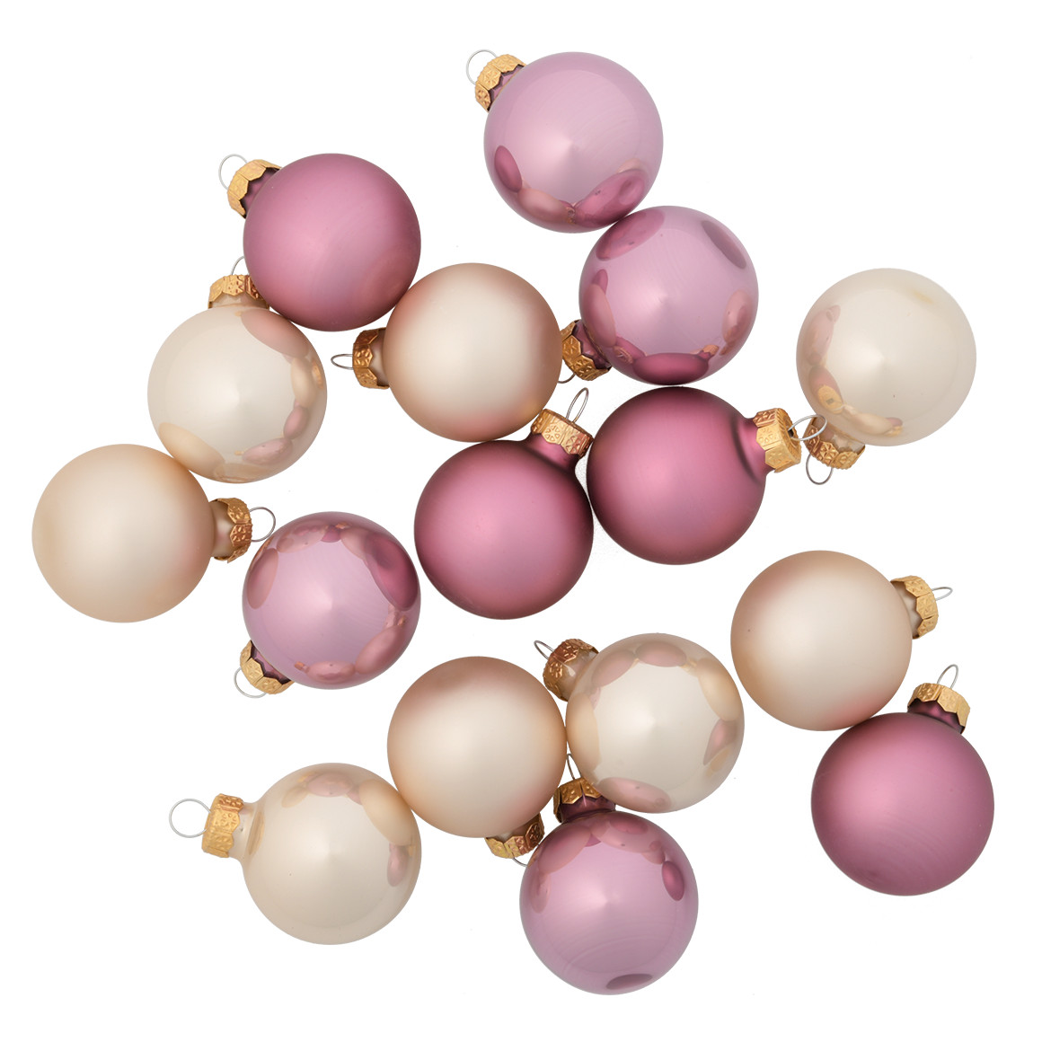 16 kerstballen in een Kledingsets