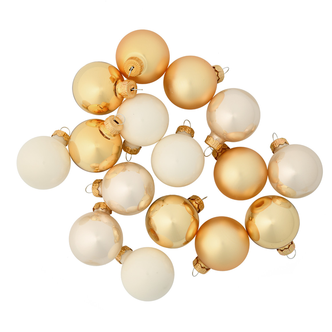 16 kerstballen in een Kledingsets