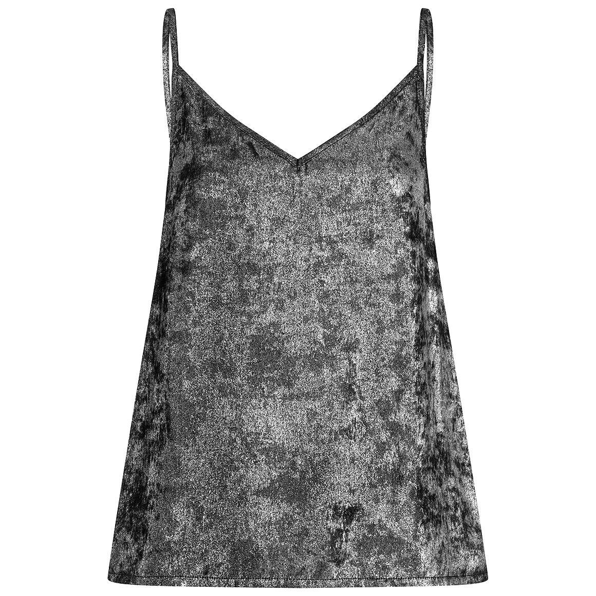 Dames top in metallic look