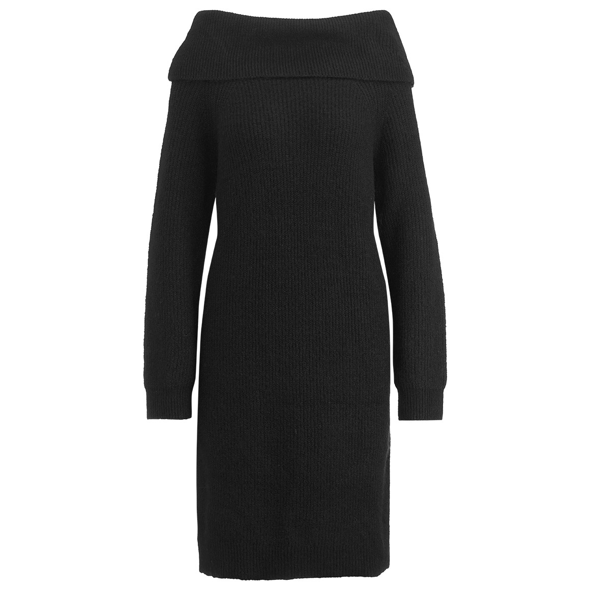 Damen Strickkleid mit Carmenkragen