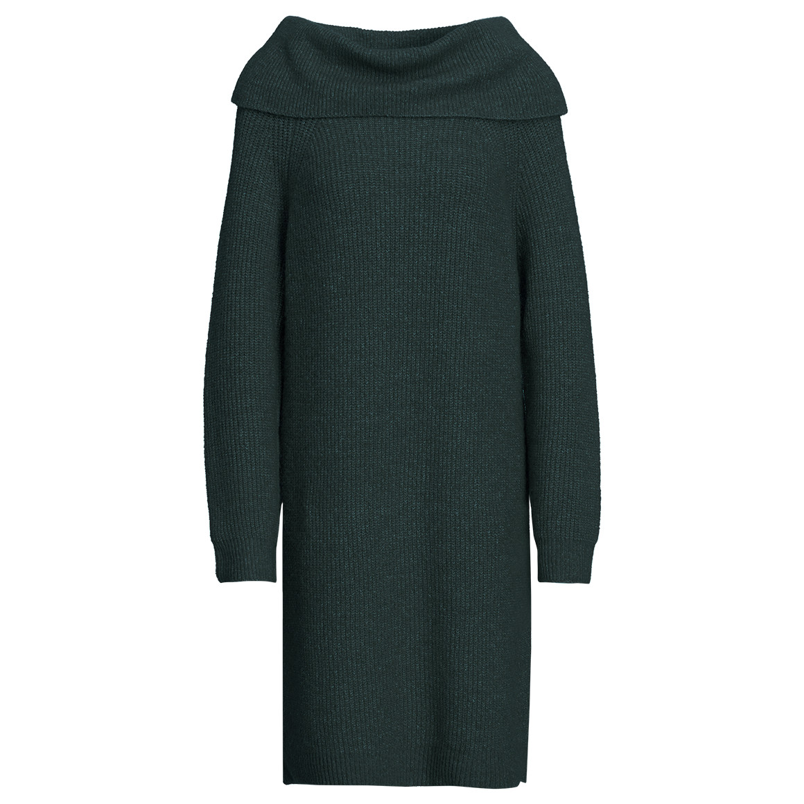 Damen Strickkleid mit Carmenkragen