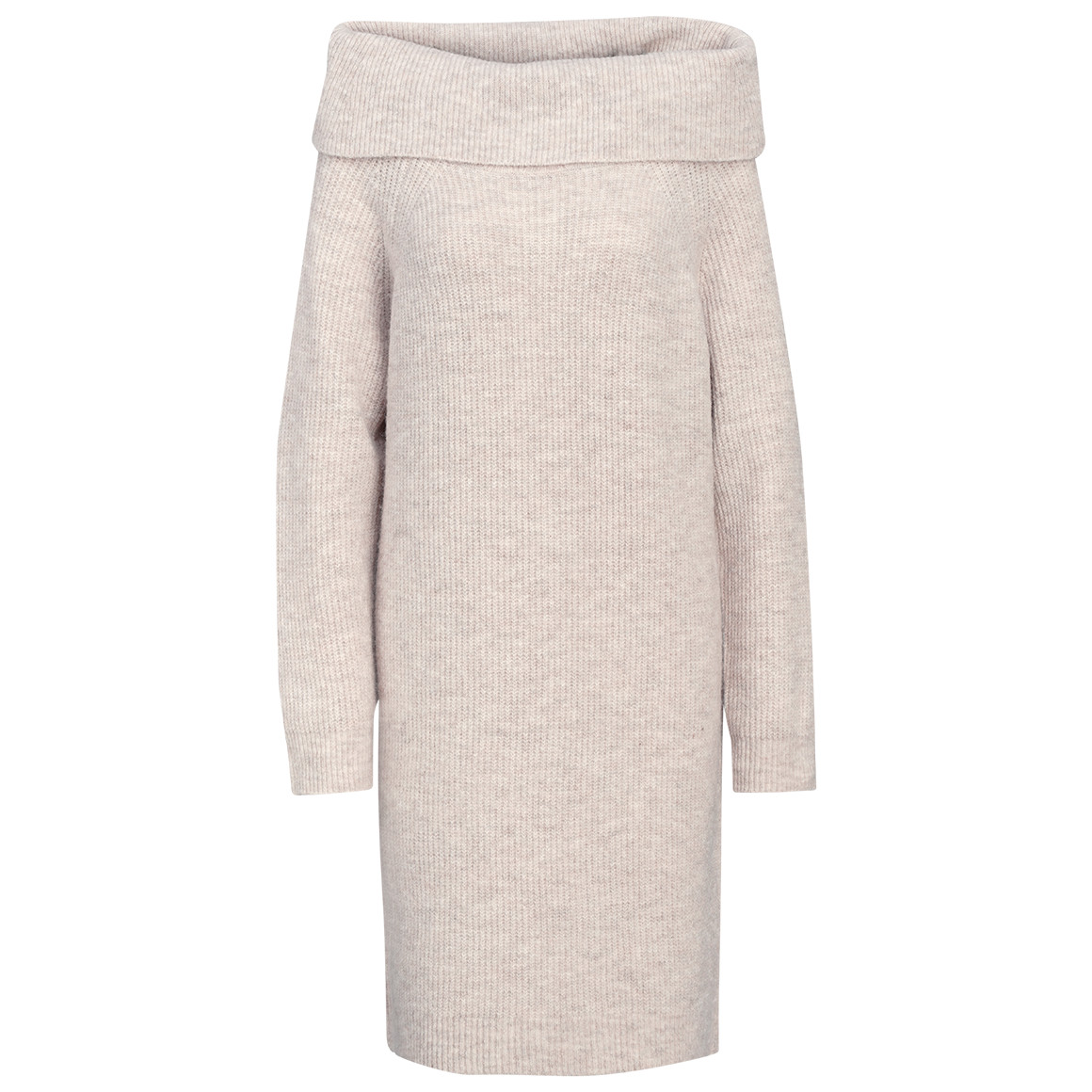 Damen Strickkleid mit Carmenkragen