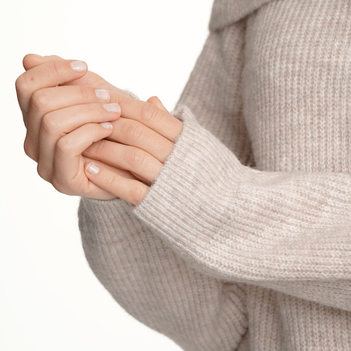 Damen Strickkleid mit Carmenkragen