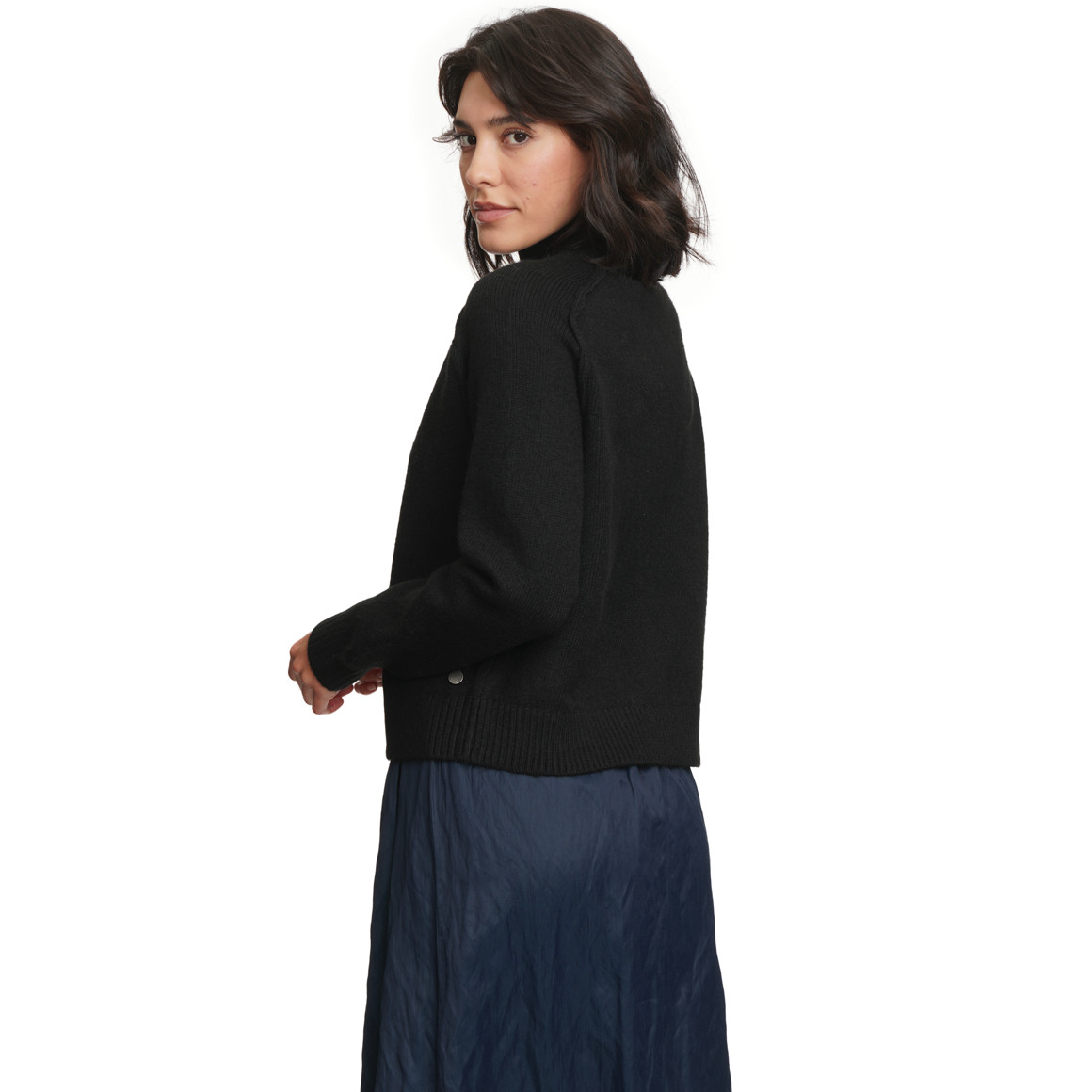 Damen Strickpullover mit Stehkragen