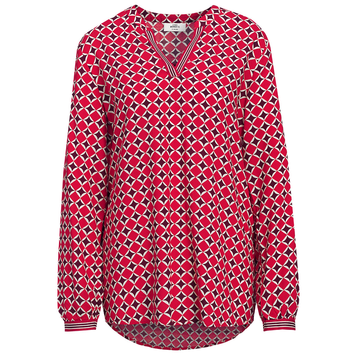 Damen Bluse mit Serafino-Ausschnitt