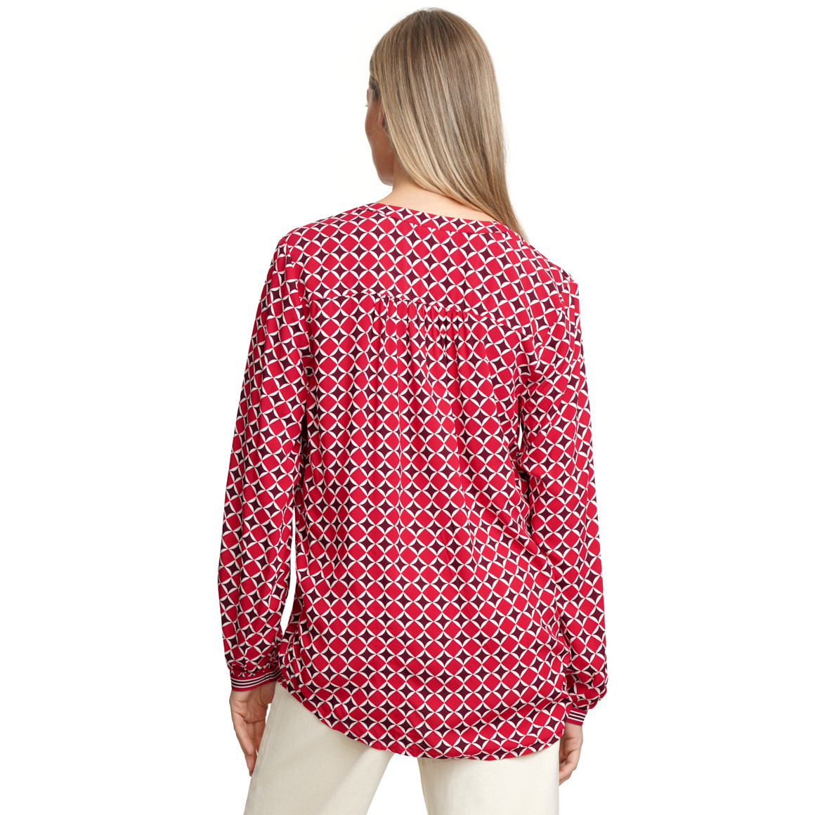 Damen Bluse mit Serafino-Ausschnitt