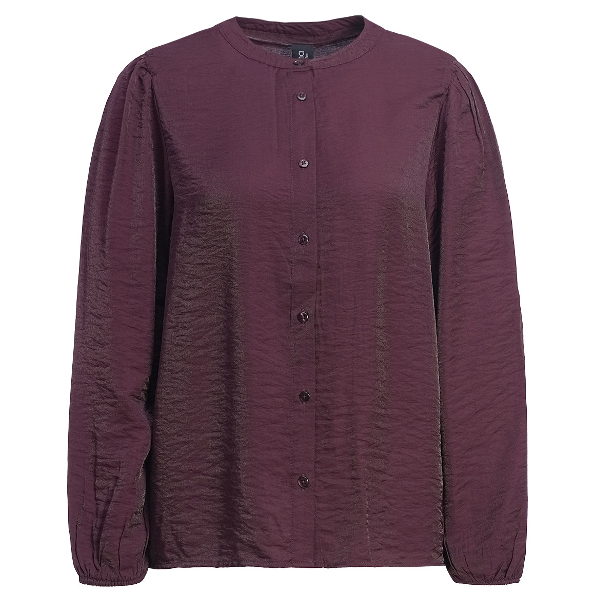 Dames blouse van satijn met knoopsluiting