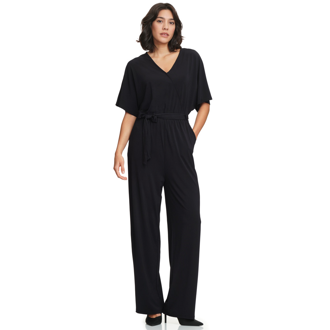 Damen Jumpsuit mit Bindegürtel