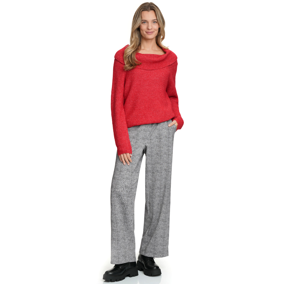 Damen Strickpullover in Rippstrick