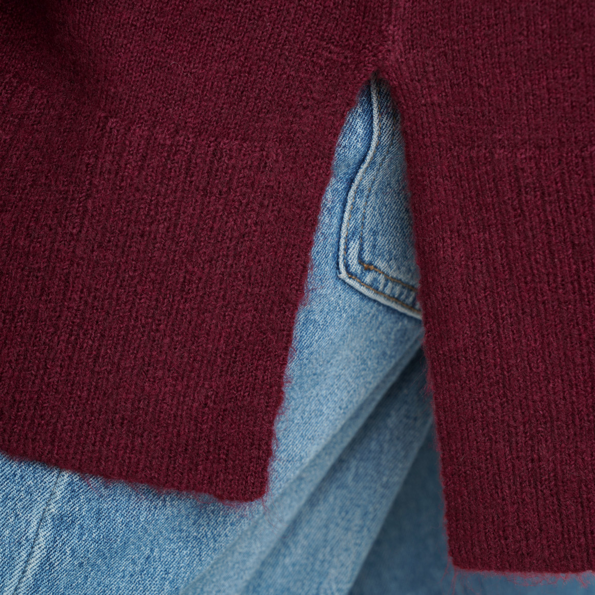 Damen Strickpullover mit Stehkragen