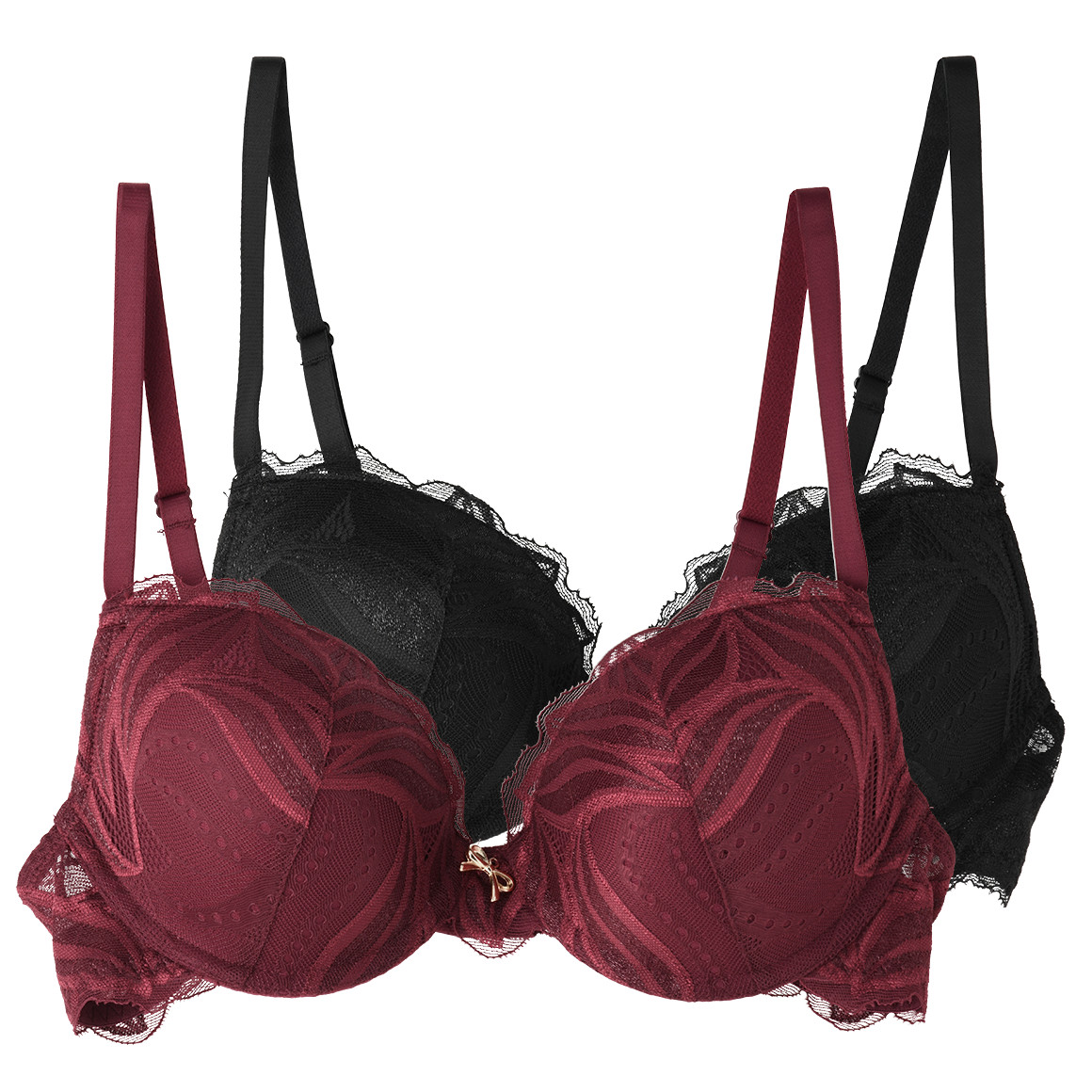 2 beugelbeha’s voor dames met kant