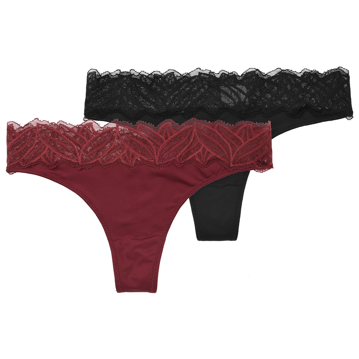 2 Damen Strings mit Spitze