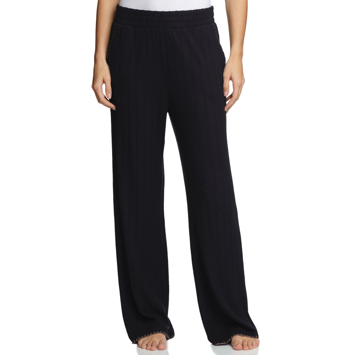 Dames pyjamabroek met geribbelde structuur