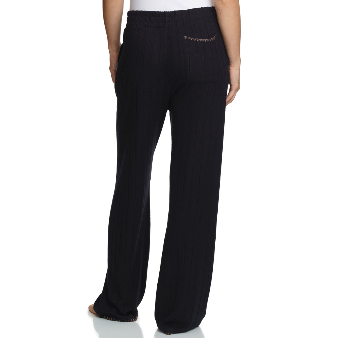 Dames pyjamabroek met geribbelde structuur