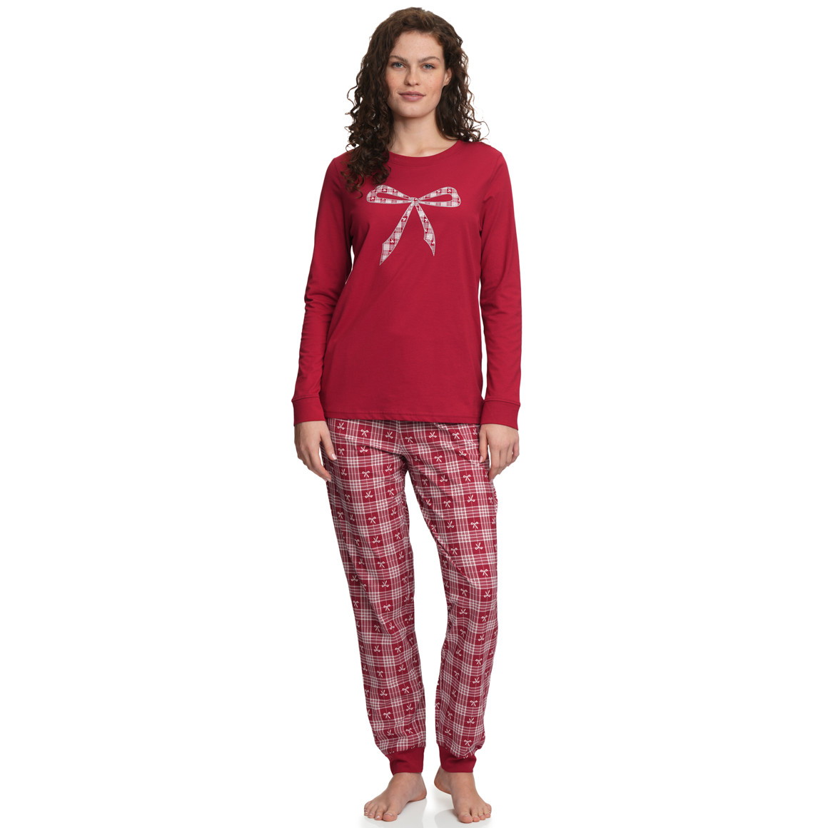 Damespyjama in kerstsfeer