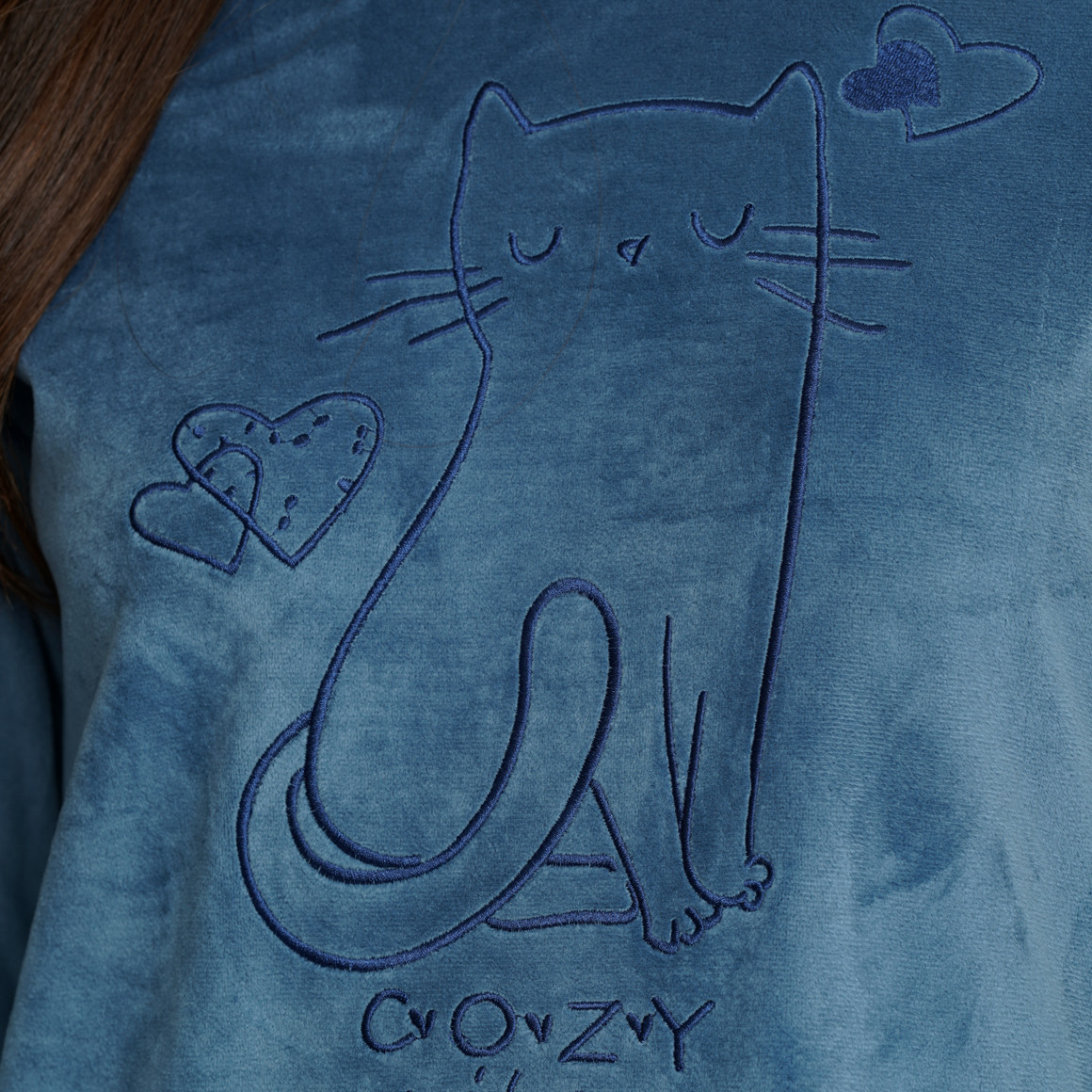 Loungejurk voor dames van velours