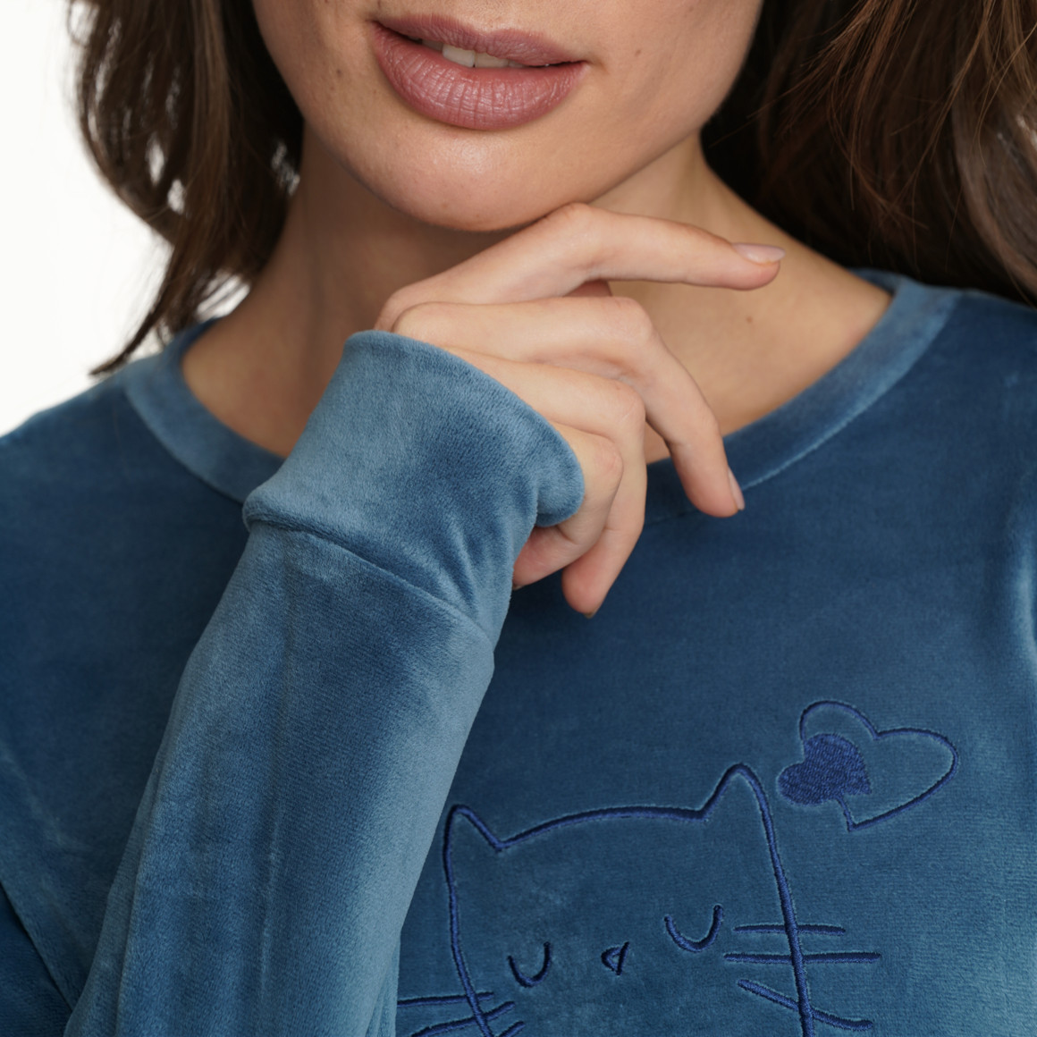 Loungejurk voor dames van velours