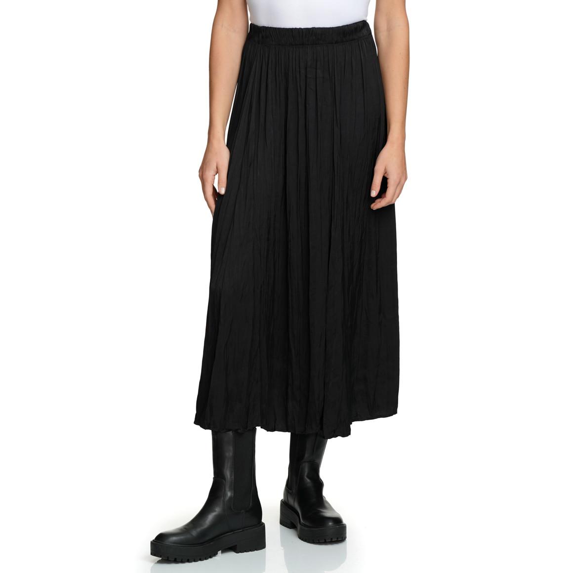 Damesrok met geplooide structuur