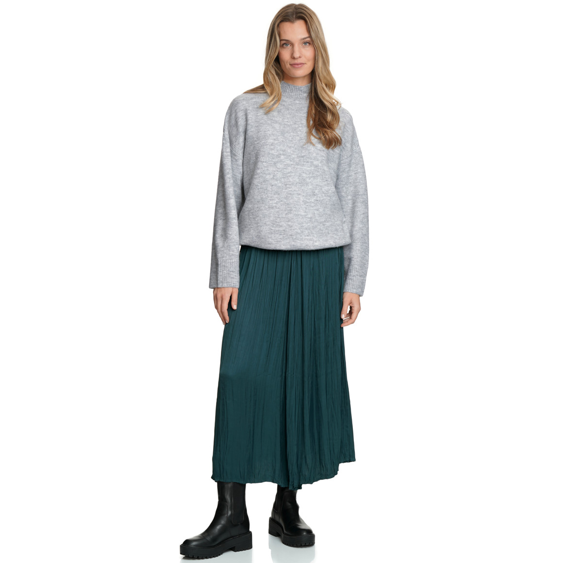 Damesrok met geplooide structuur