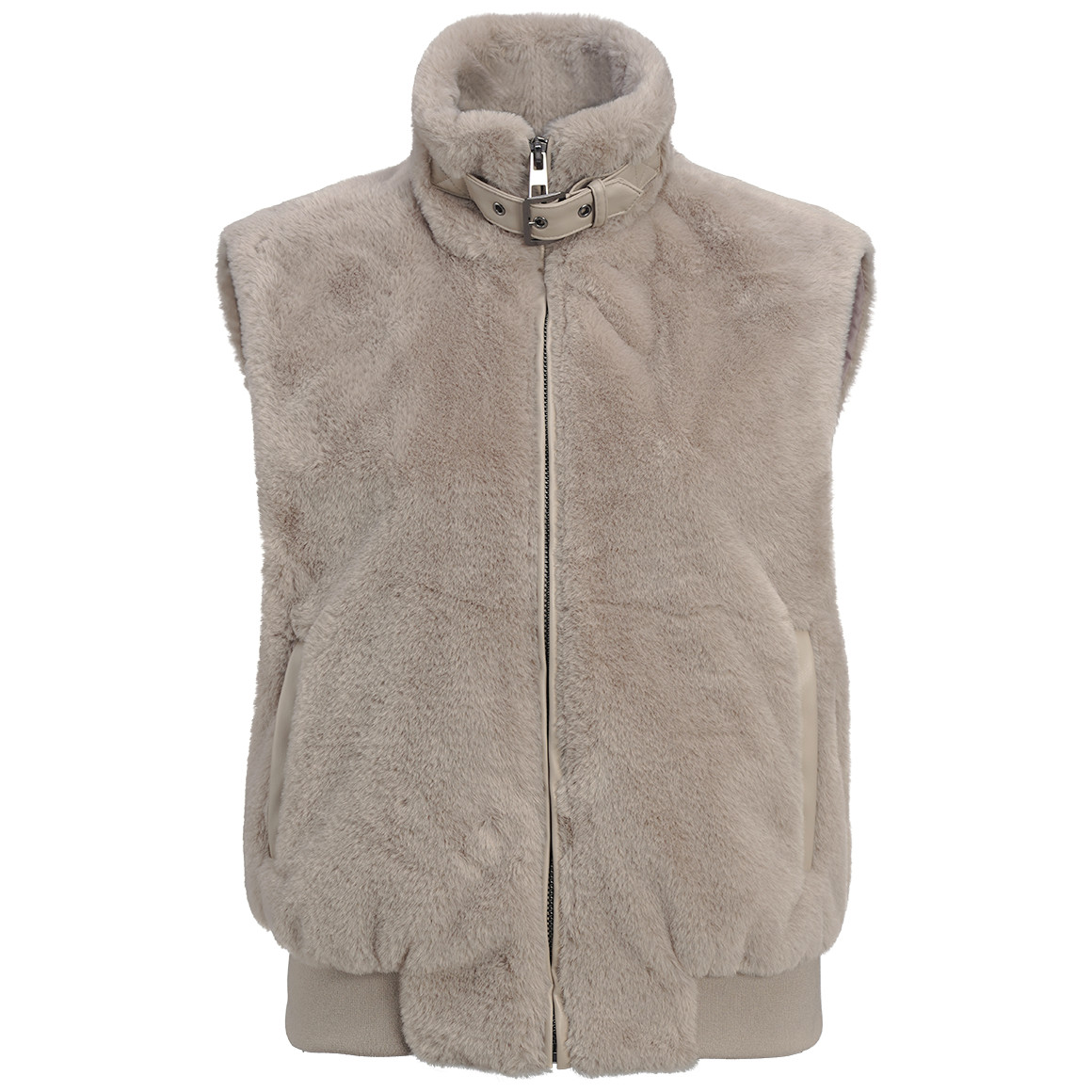 Bodywarmer voor dames met imitatiebont