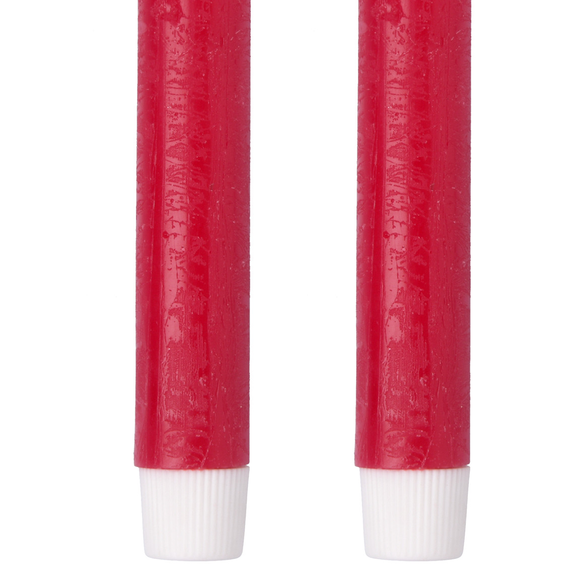 2 LED-Stabkerzen aus Wachs