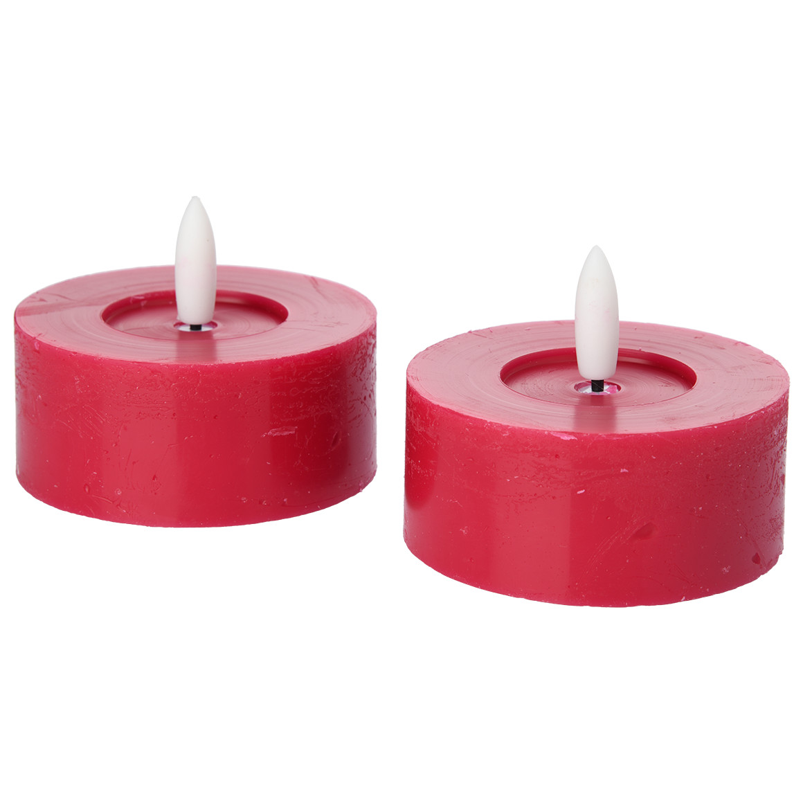 2 platte was LED-kaarsen