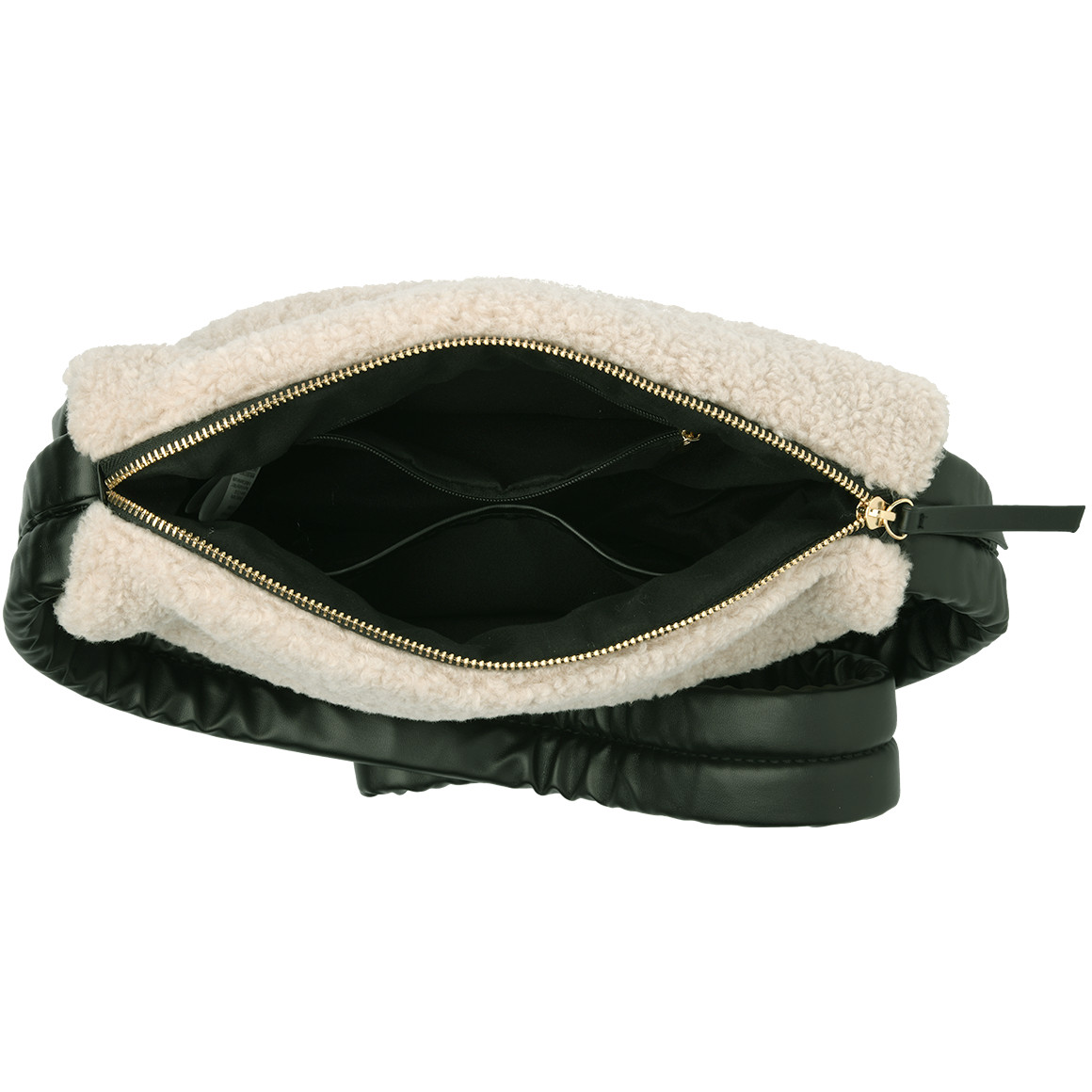 Dames schoudertas met teddy pluche