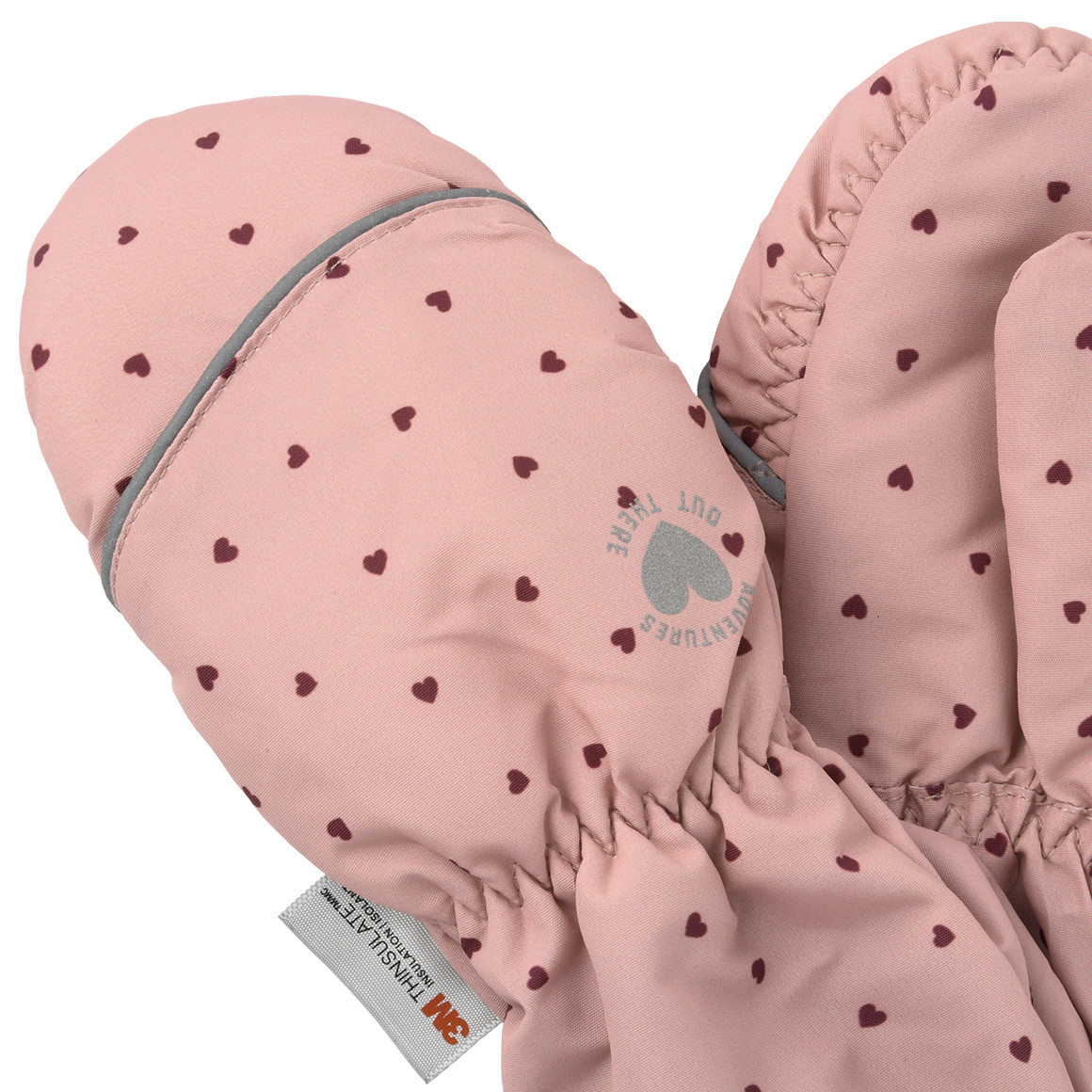 Baby Fäustlinge mit Herz-Muster