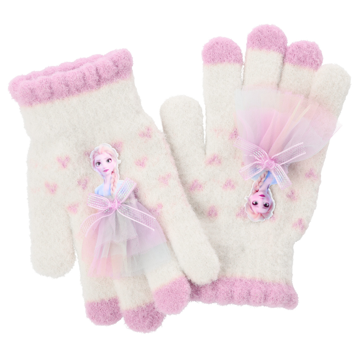 De handschoenen van Frozen met applicatie