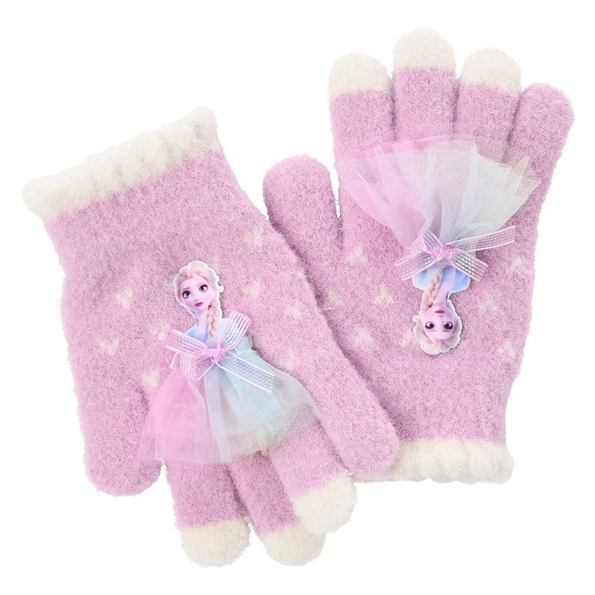 De handschoenen van Frozen met applicatie