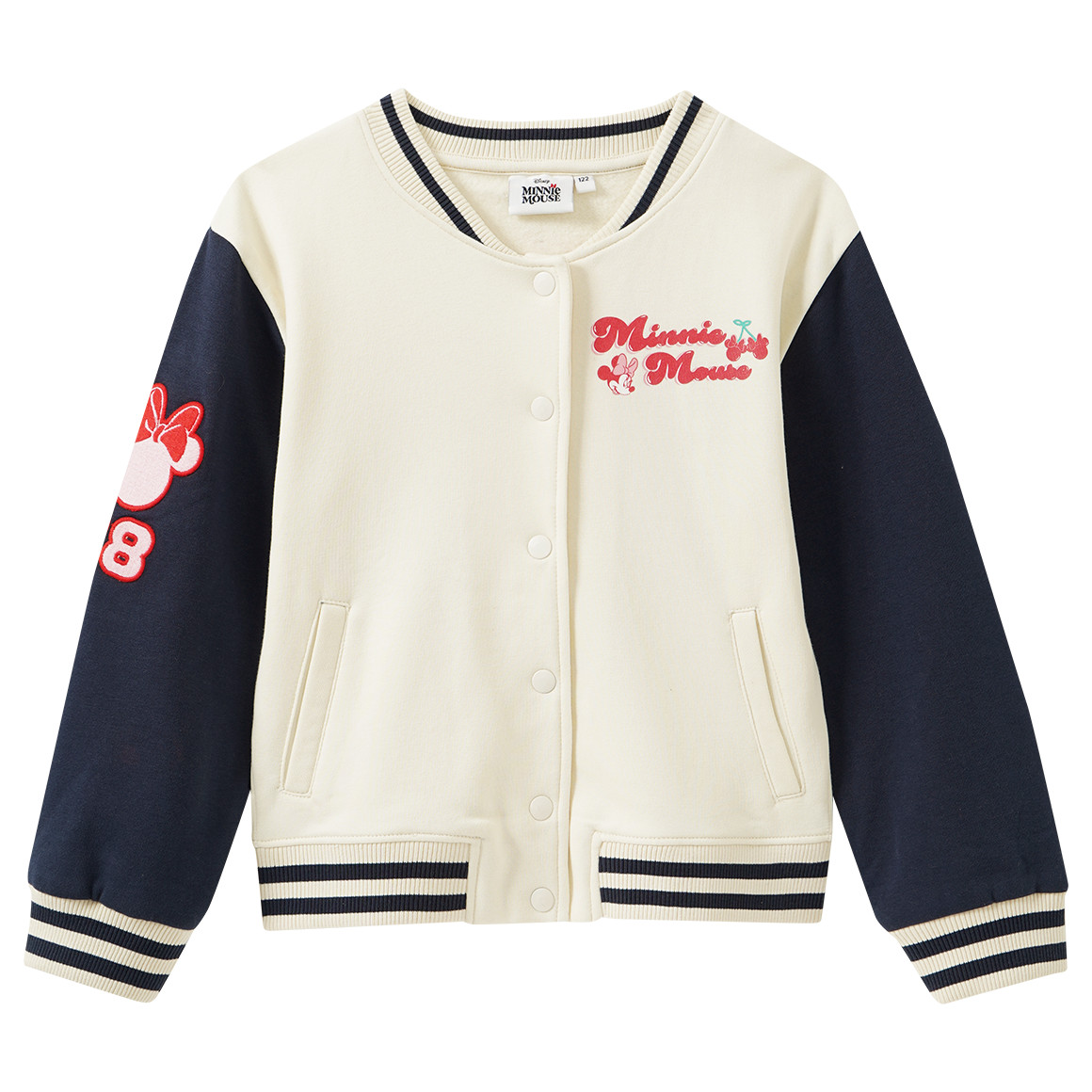 Minnie Maus Sweatjacke im College-Style