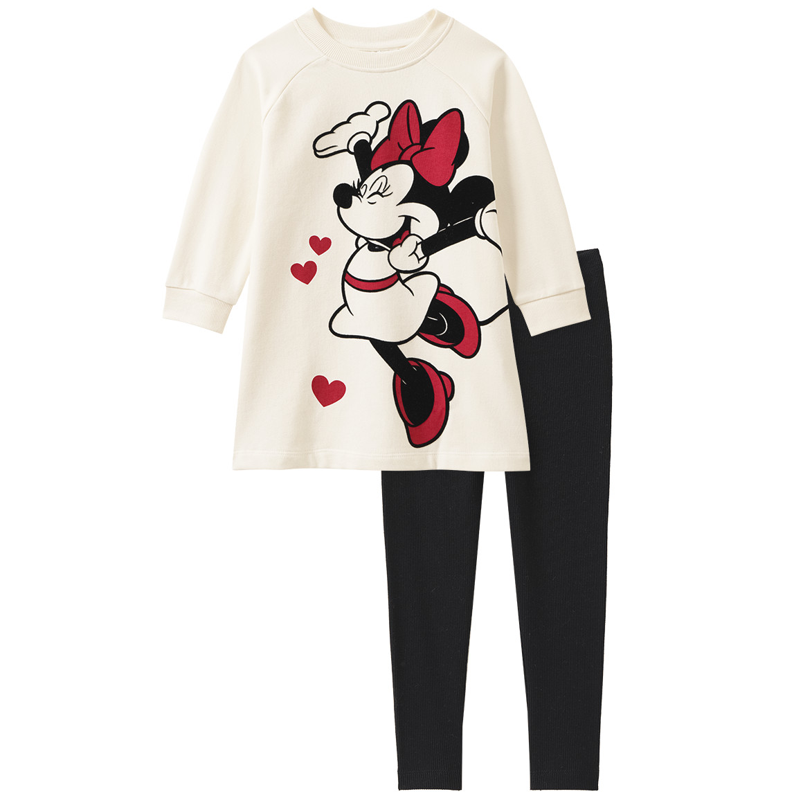 Minnie Maus Set mit Sweatkleid und Leggings