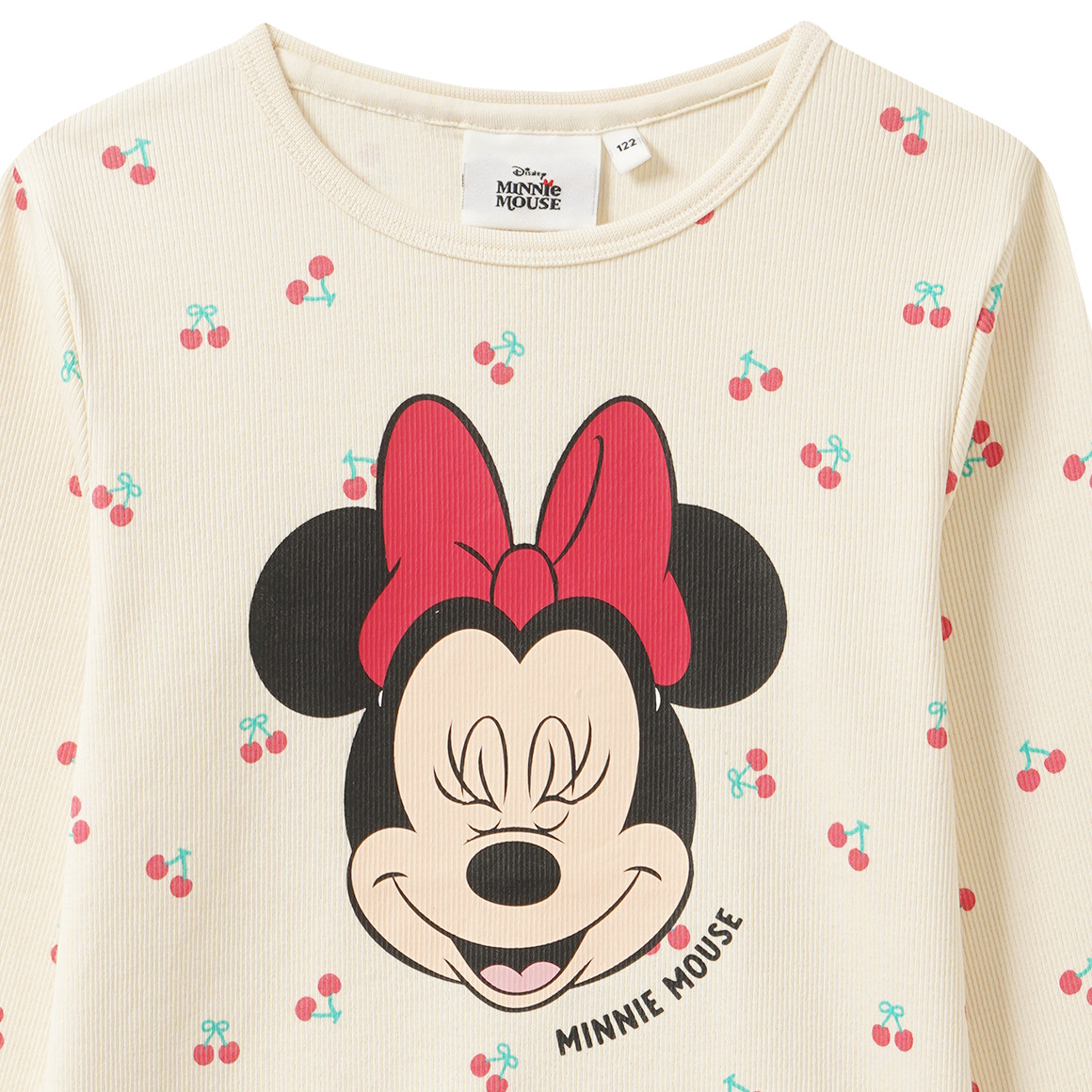 Minnie Mouse-shirt, lange mouwen, kersenprint