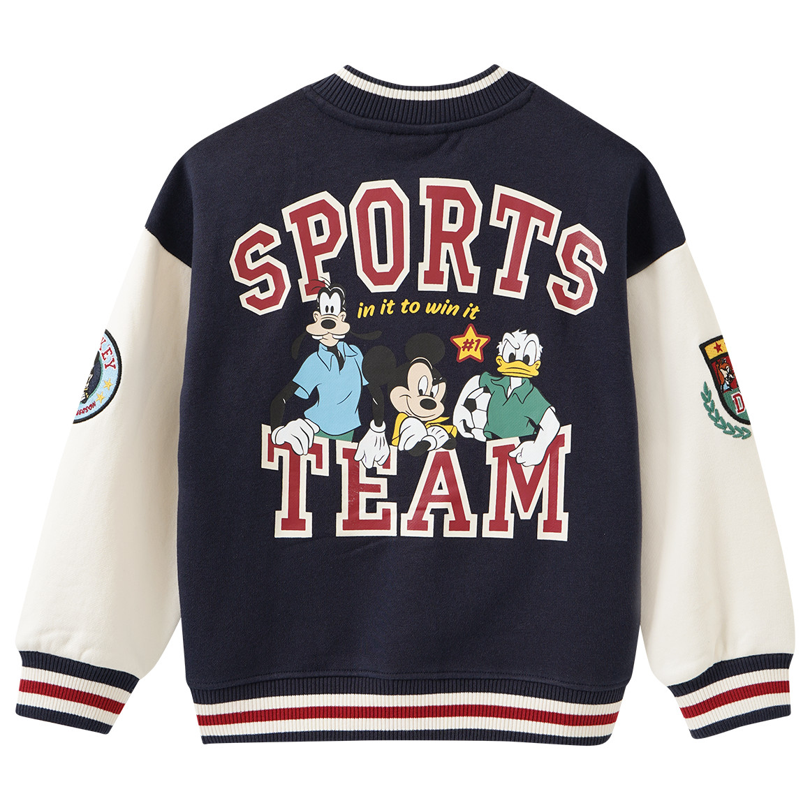 Micky Maus Sweatjacke im College-Style