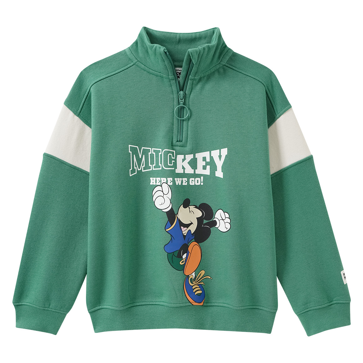 Micky Maus Sweatshirt im Troyer-Style
