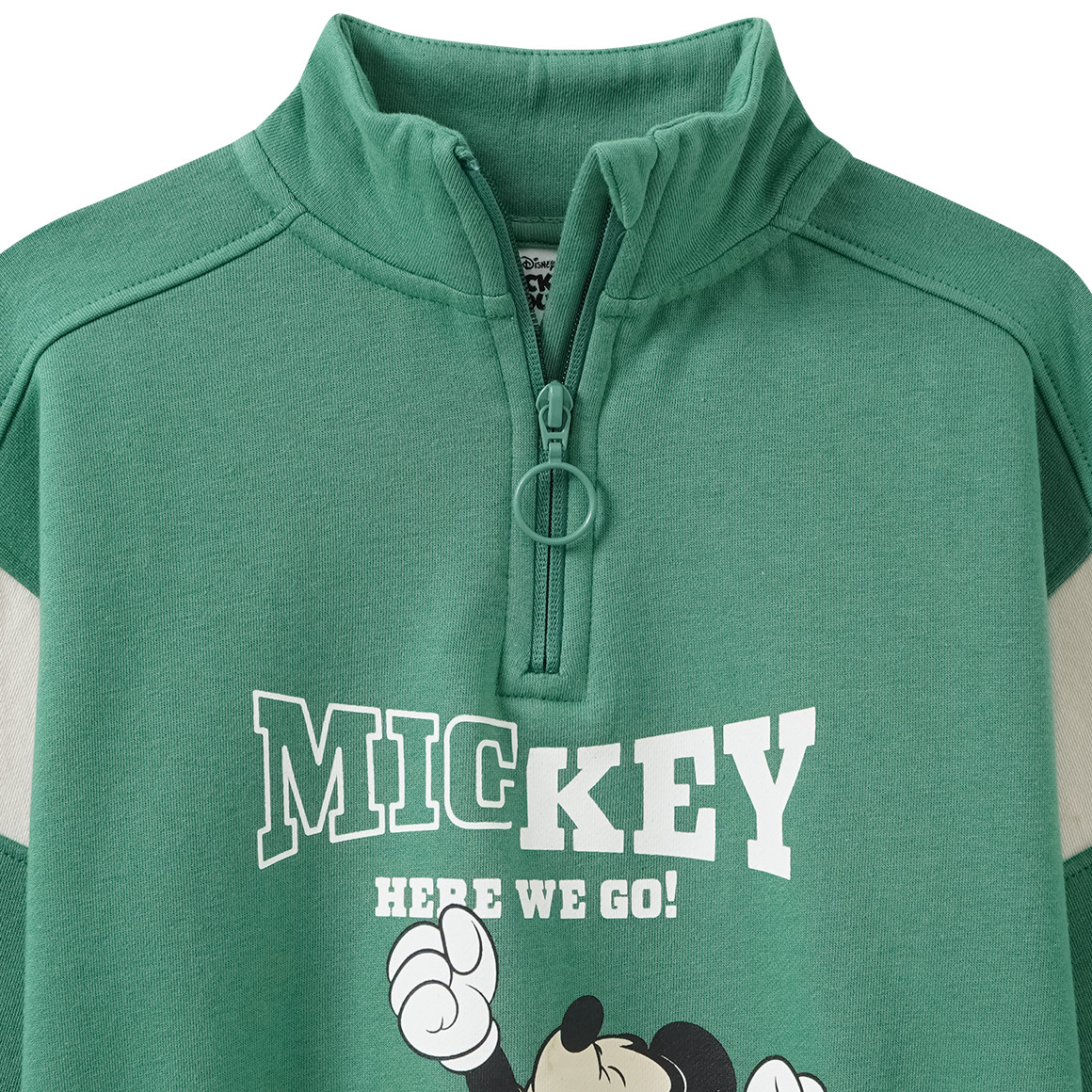Micky Maus Sweatshirt im Troyer-Style