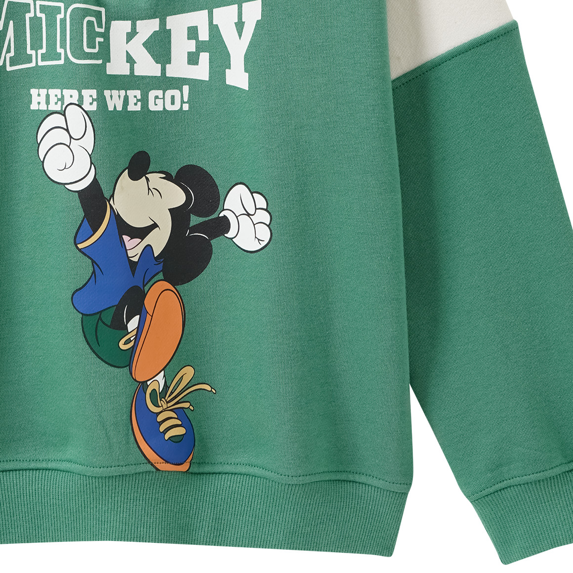 Micky Maus Sweatshirt im Troyer-Style