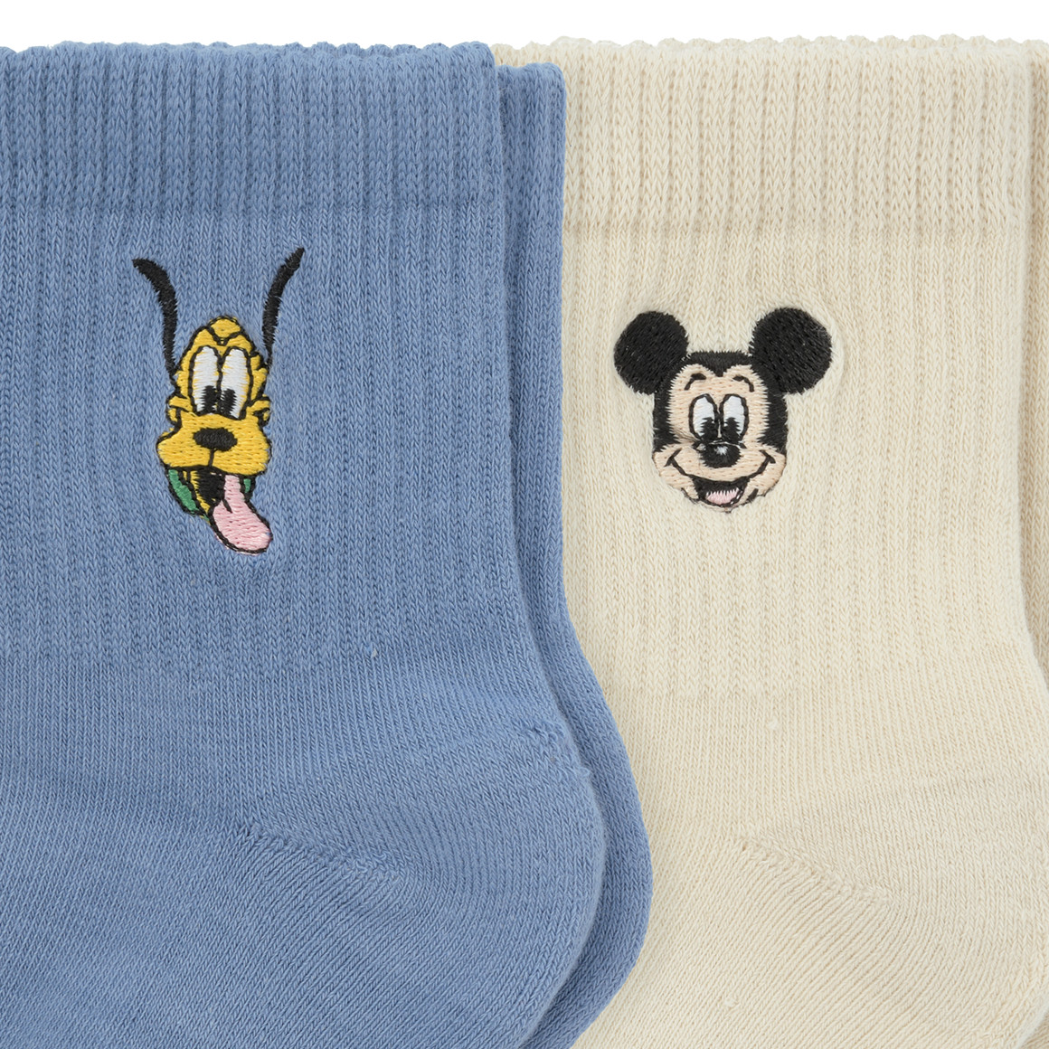2 Paar Micky Maus Socken mit Stickerei