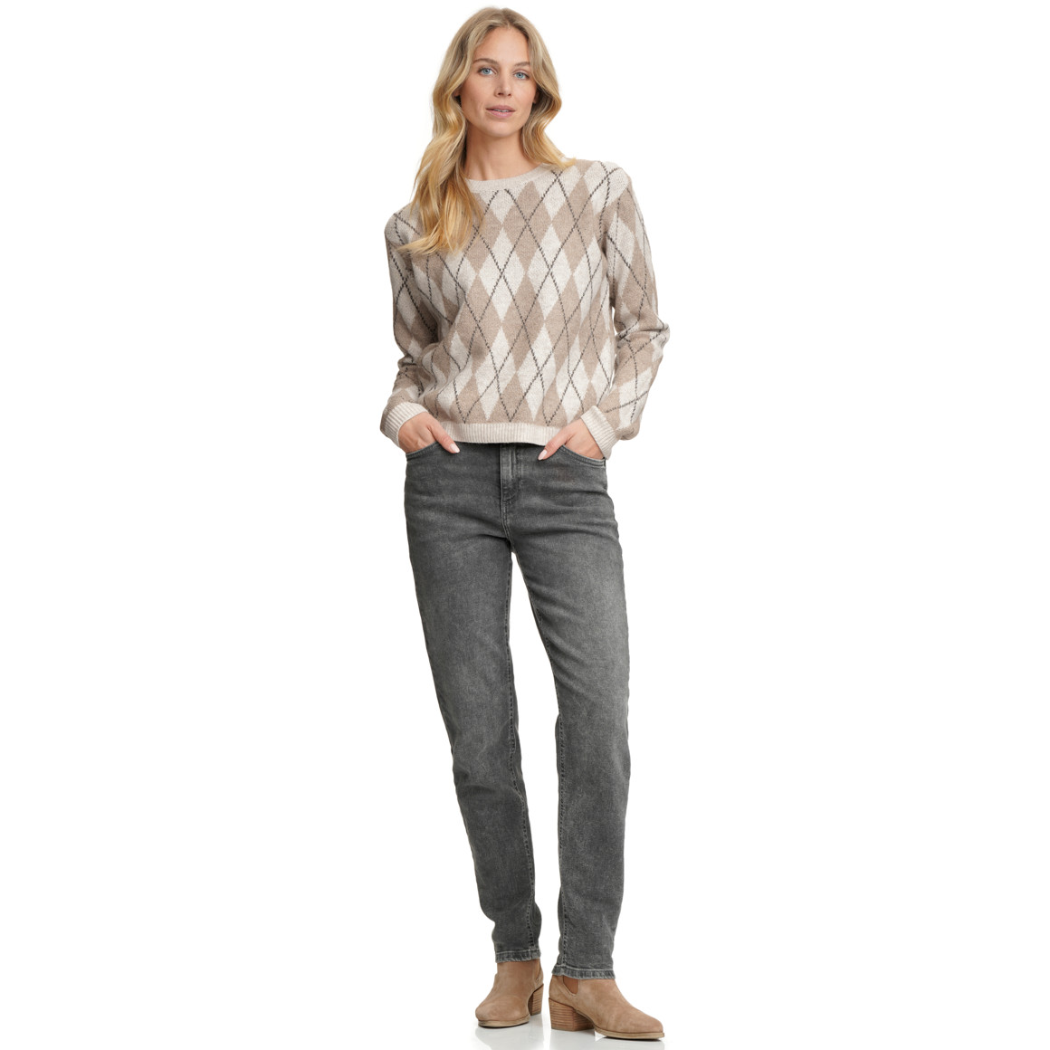 Damen Strickpullover mit Effektgarn