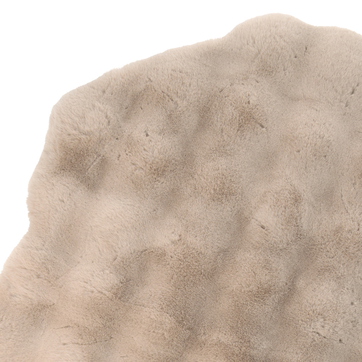 Vloerkleed van imitatiebont met textuur