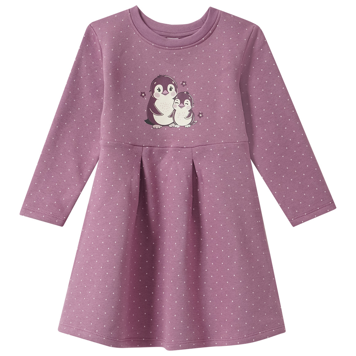 Mädchen Sweatkleid mit Pinguin-Print
