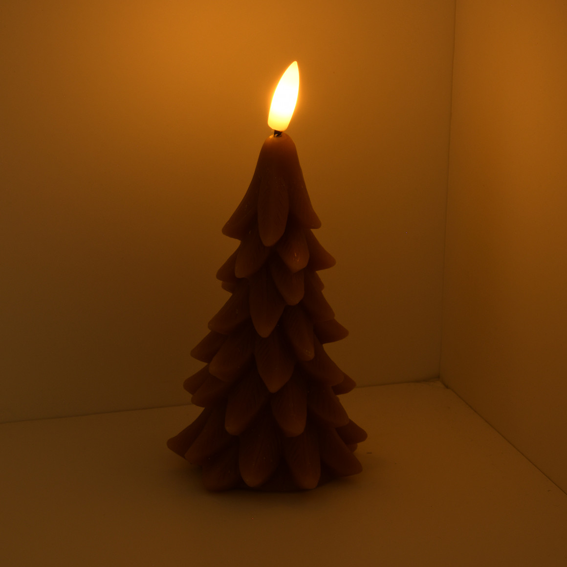 Grote LED-kaars in kerstboomlook