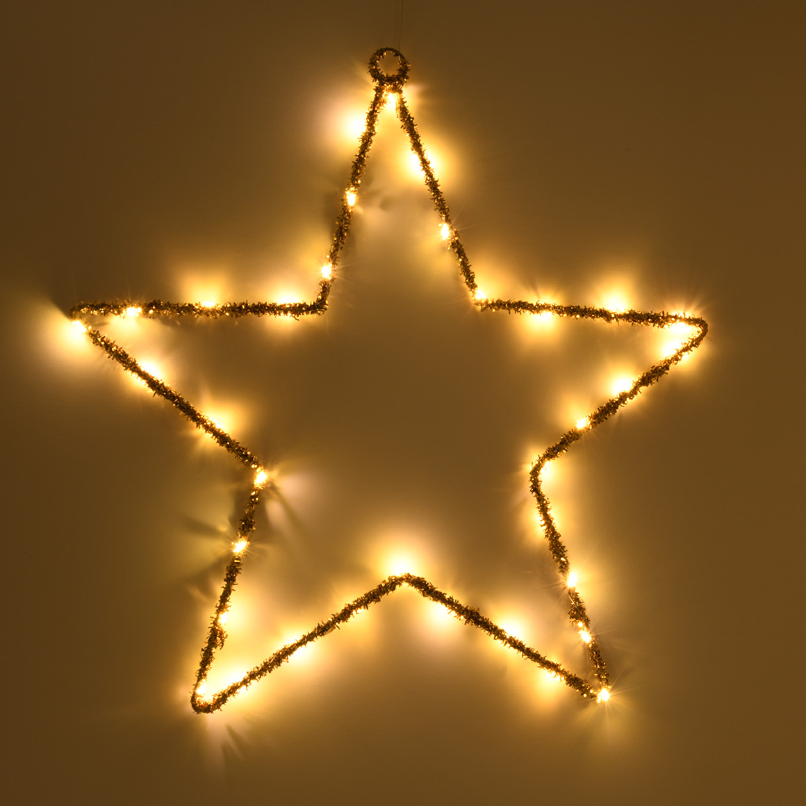 LED-ster in glitterlook