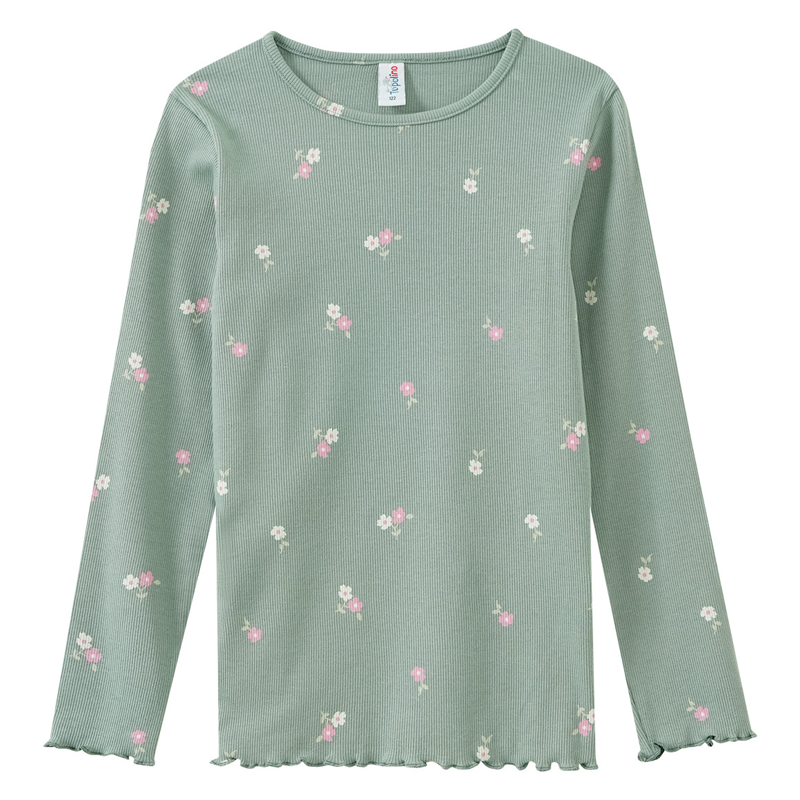 Mädchen Langarmshirt mit Blumen-Prints