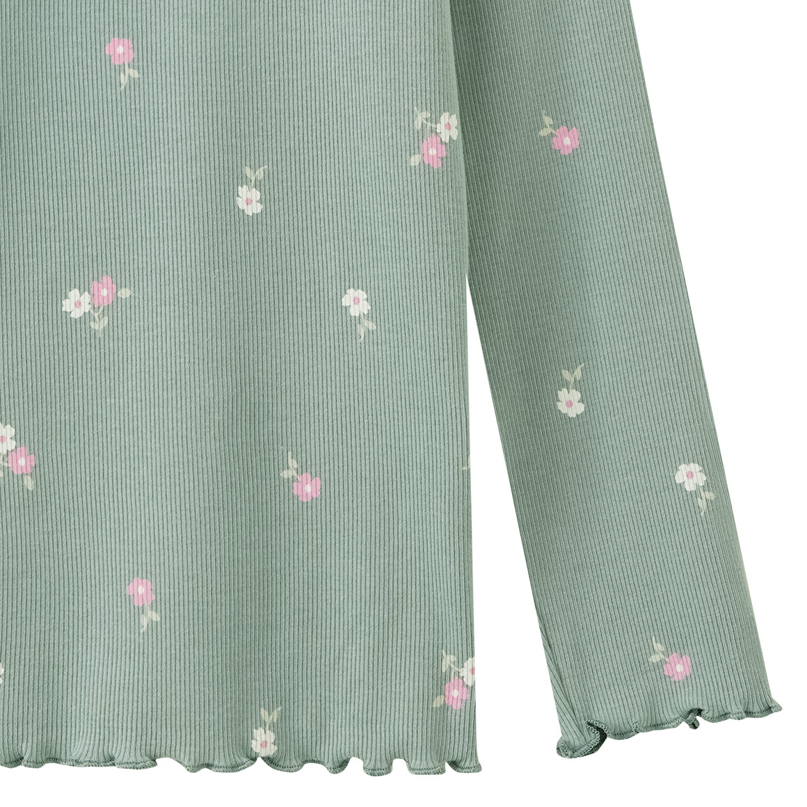 Mädchen Langarmshirt mit Blumen-Prints
