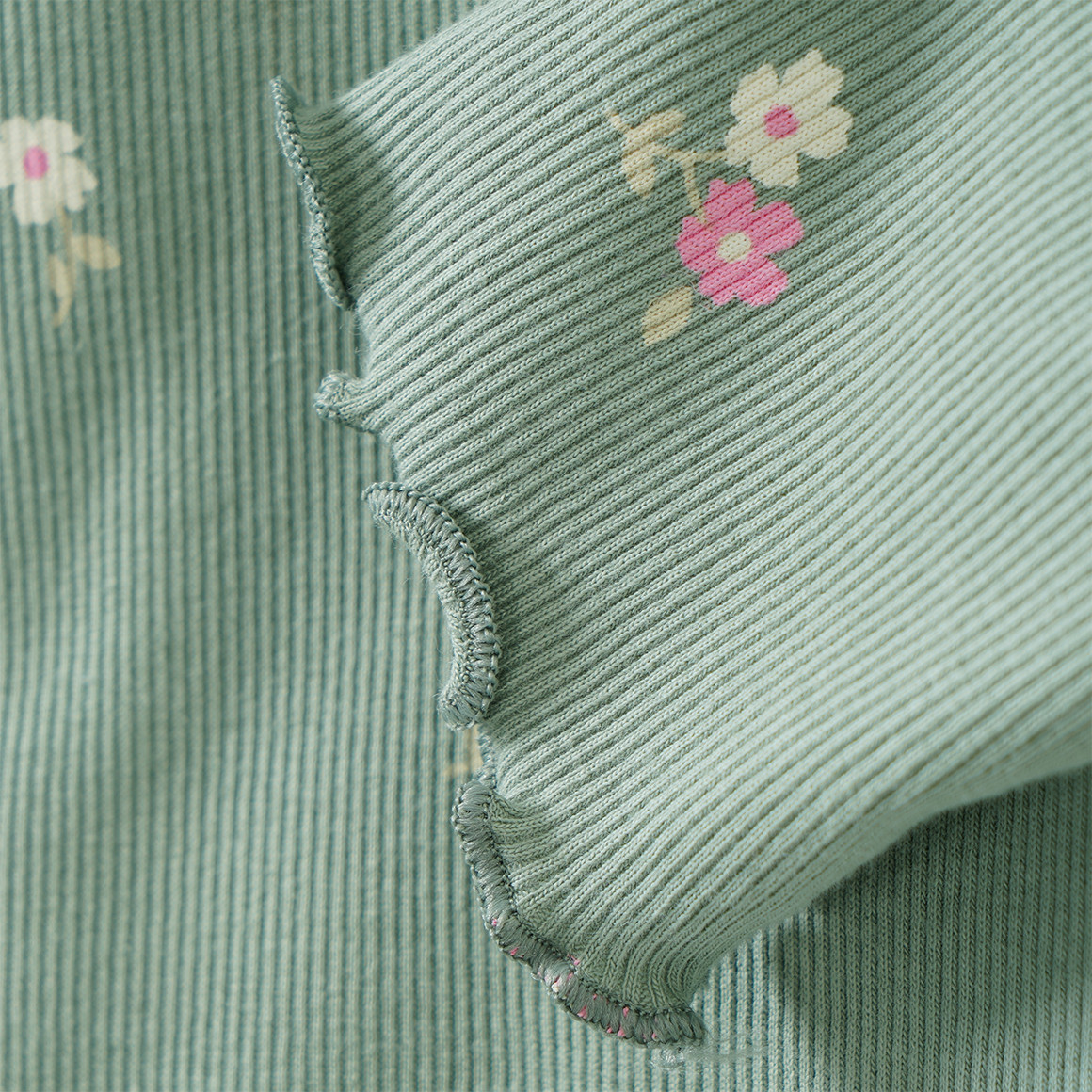 Mädchen Langarmshirt mit Blumen-Prints