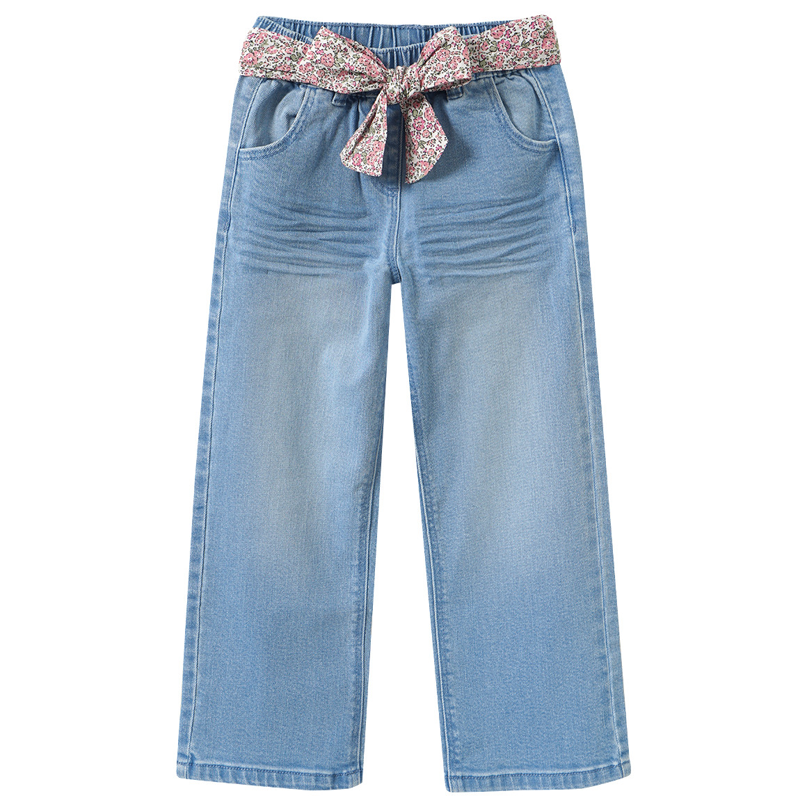 Mädchen Jeans mit Stoffgürtel
