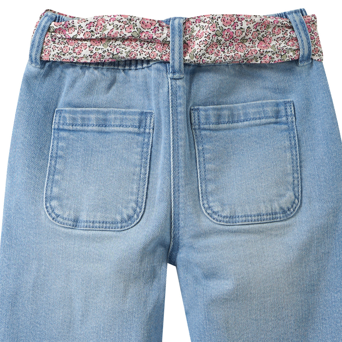 Mädchen Jeans mit Stoffgürtel