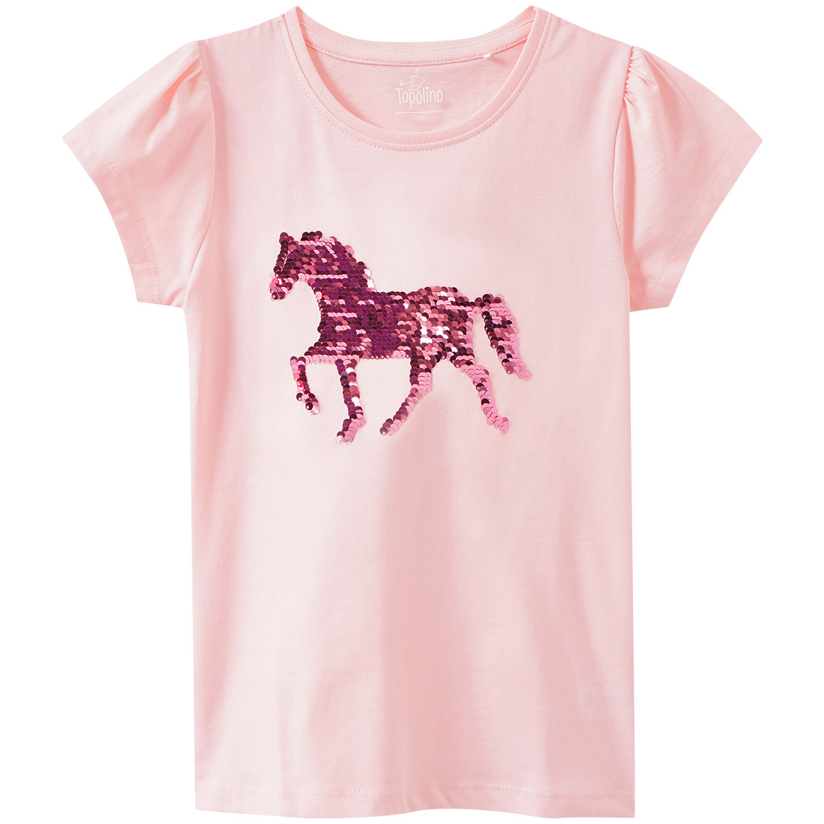 Mädchen T-Shirt mit Wendepailletten