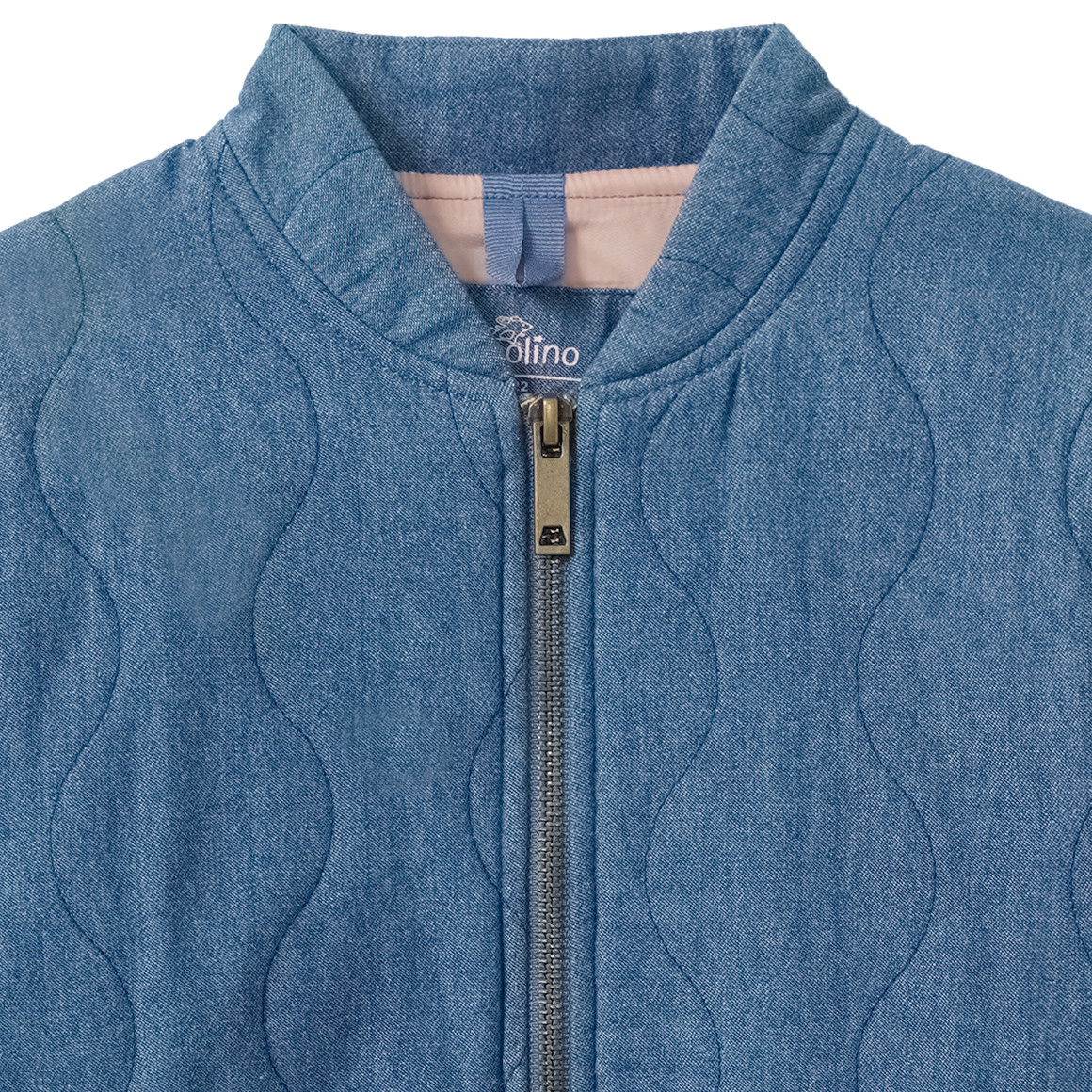 Mädchen Steppjacke im Denim-Look